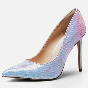 DREAM PAIRS Sparkly Stiletto Sequin Pumps Size 6